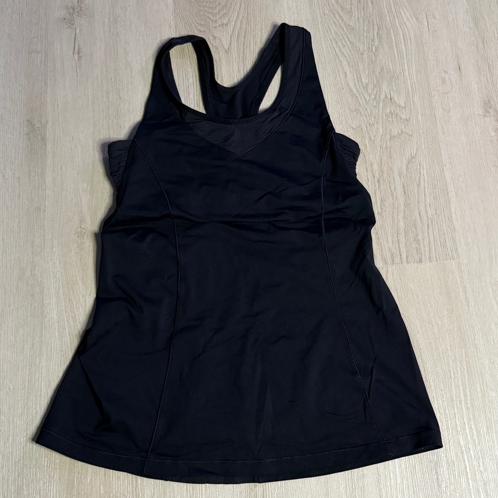 LULULEMON Athletic Tank Open Back Design - Black - Size 4